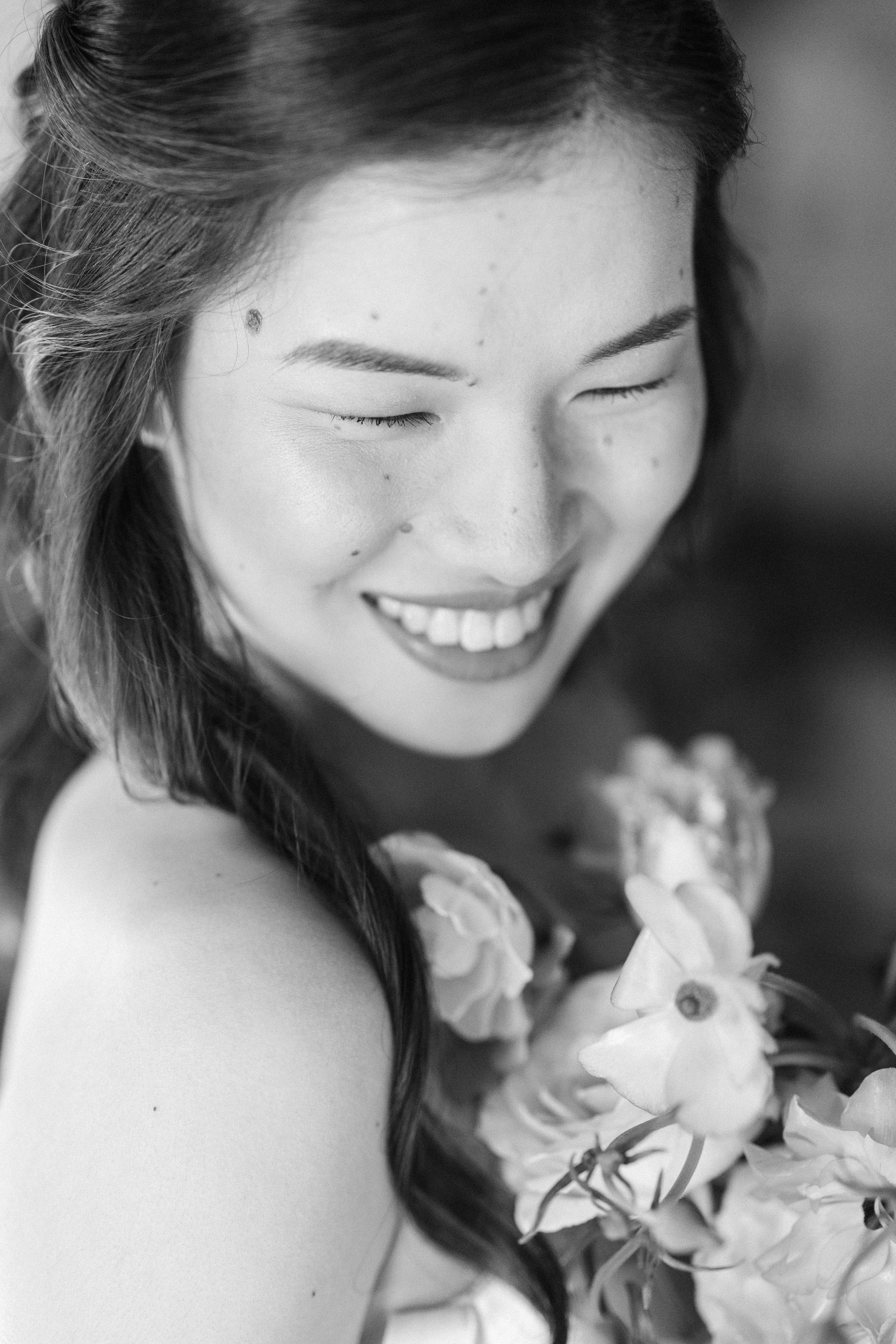 a asian bride in her mexico wedding