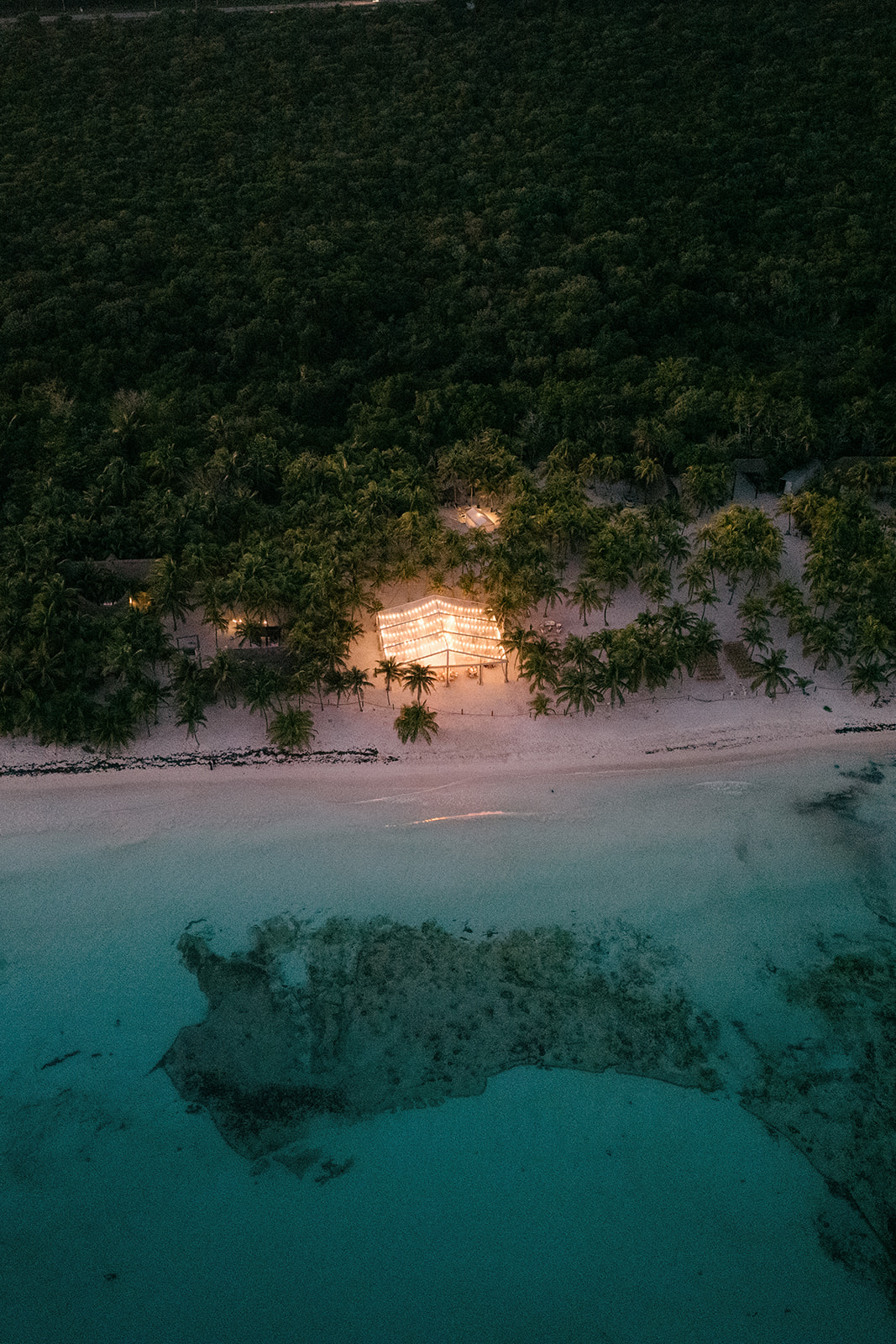Sunset over the Caribbean at Saasil Kantenah, Riviera Maya
