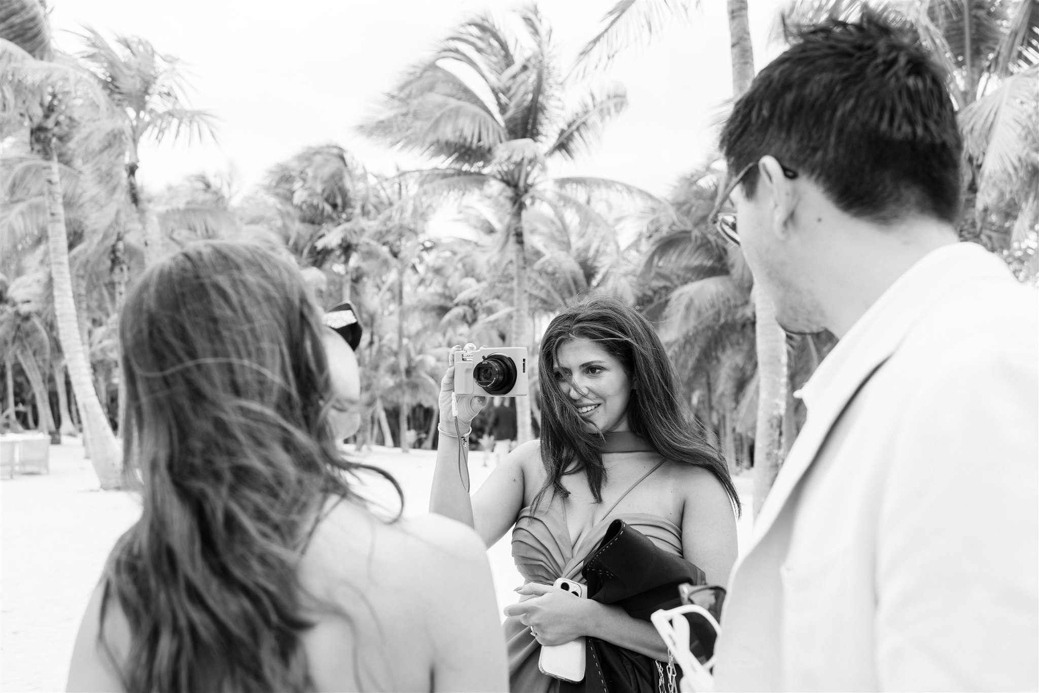 Intimate moment between bride and groom, Riviera Maya wedding photographer